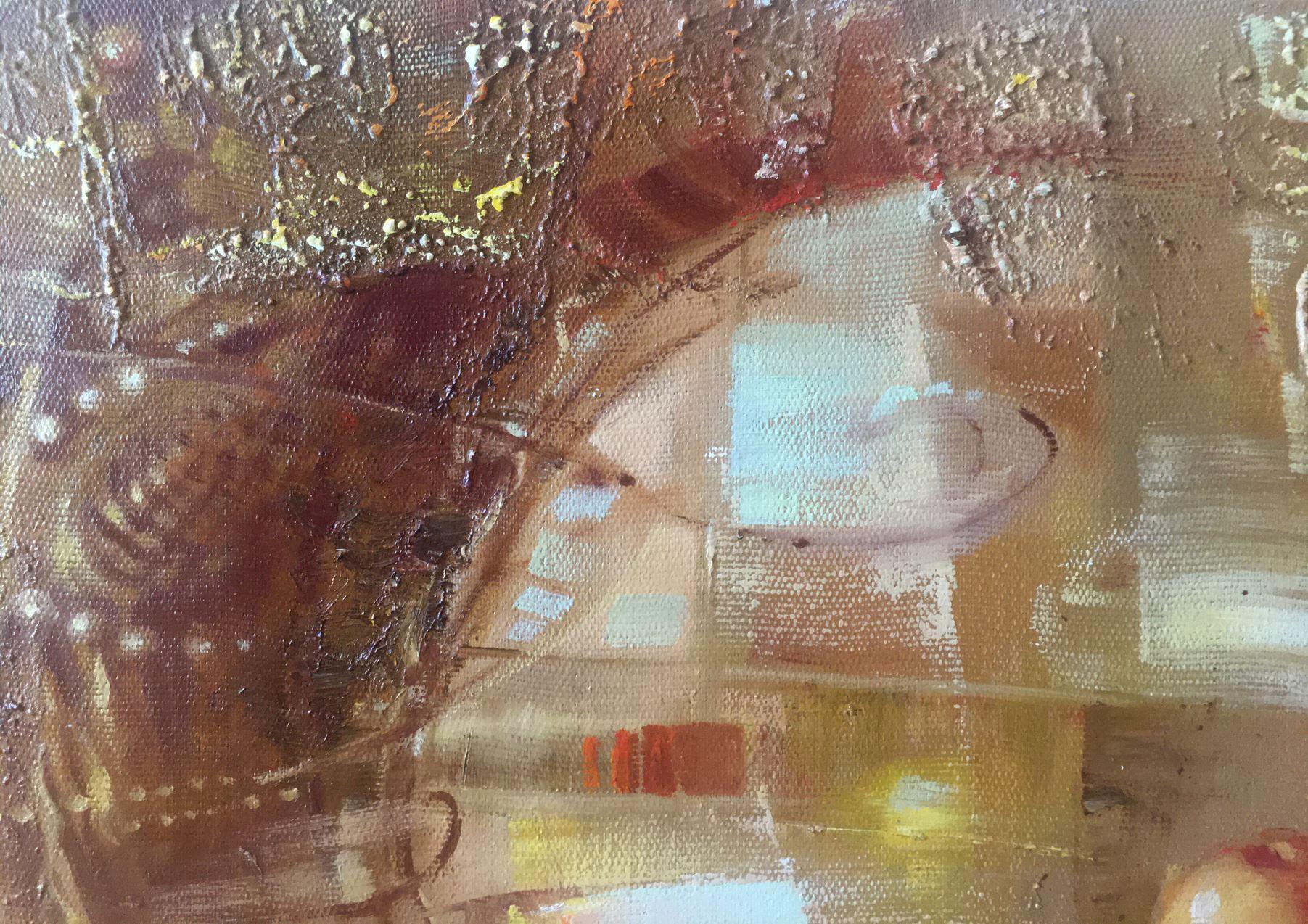 Profile féminin, peinture à l'huile originale, prête à être accrochée 3