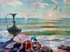 Morning Sea, Original oil Painting, Ready to Hang