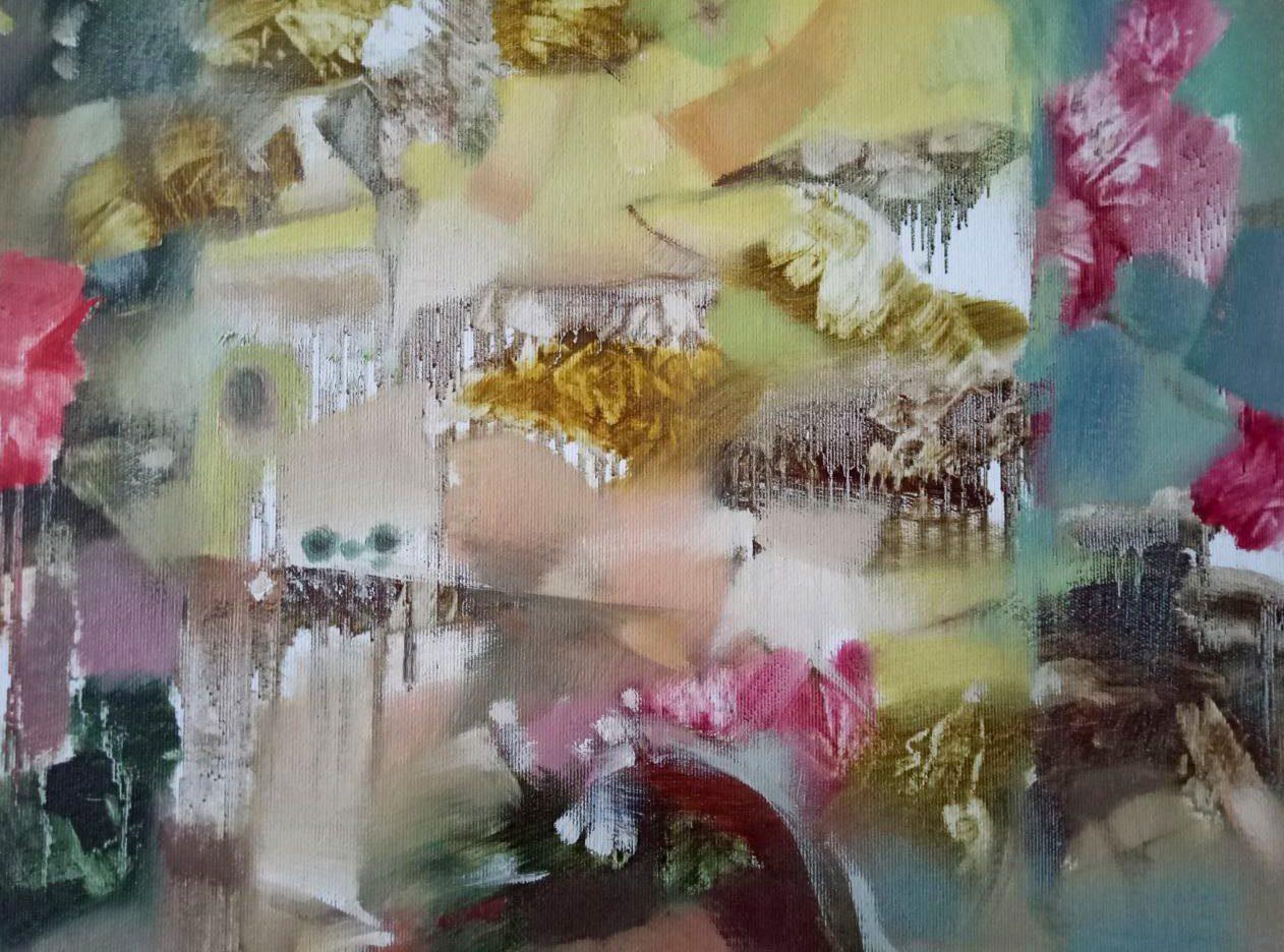 Sinfonia mattutina, Arte figurativa, Ritratto, Pittura ad olio originale, Pronto da appendere in vendita 1