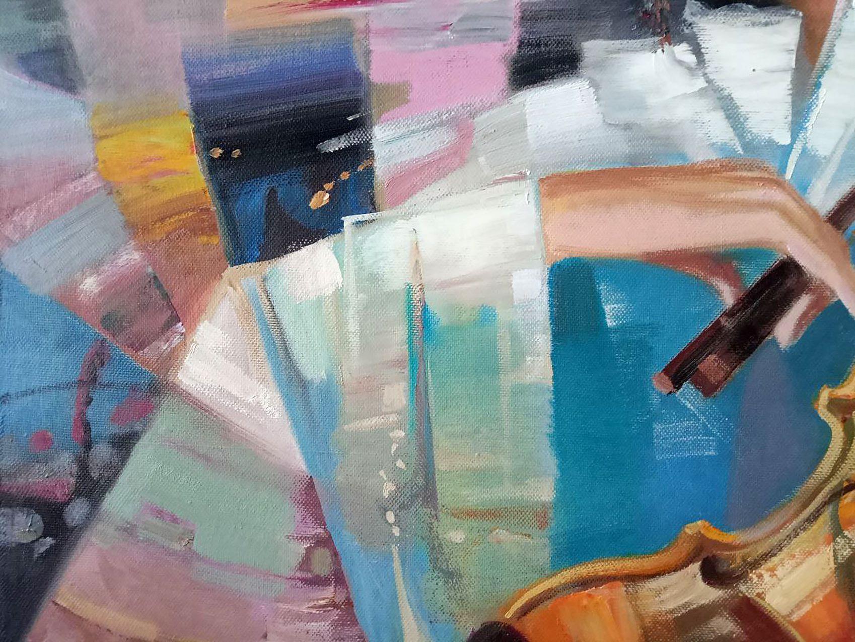 Notturno, Pittura a olio originale, pronta da appendere 1