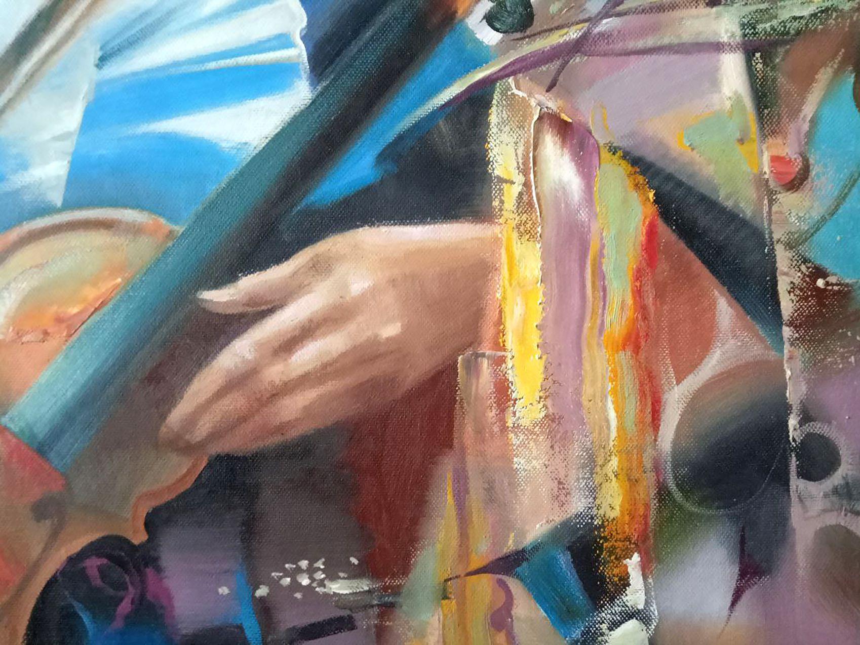 Notturno, Pittura a olio originale, pronta da appendere 5