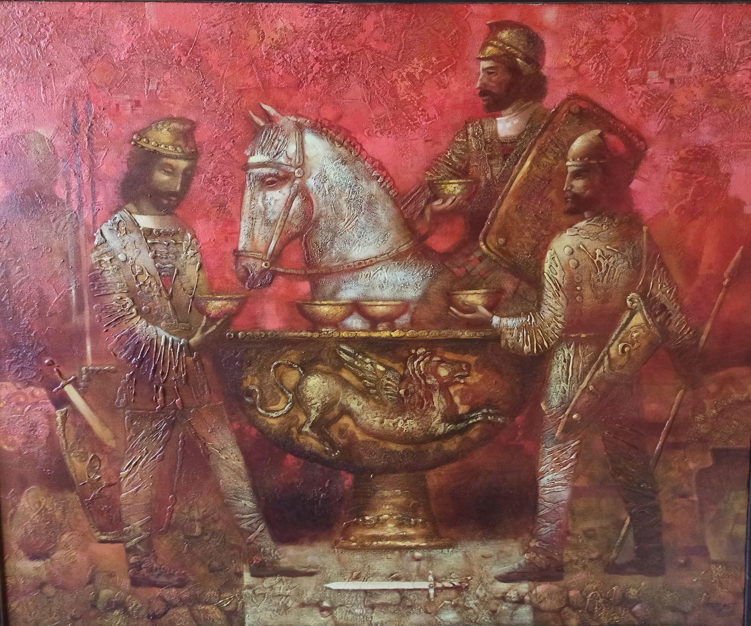 Anatoly Tarabanov Figurative Painting - Scythian Legend, Original oil Painting, Ready to Hang