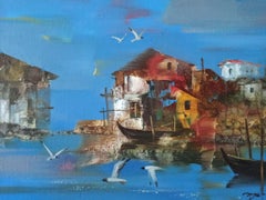 Sea Shore, Original oil Painting, Ready to Hang