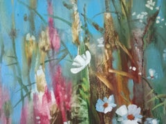 Source, Flowers, Handmade Original oil Painting, Ready to Hang