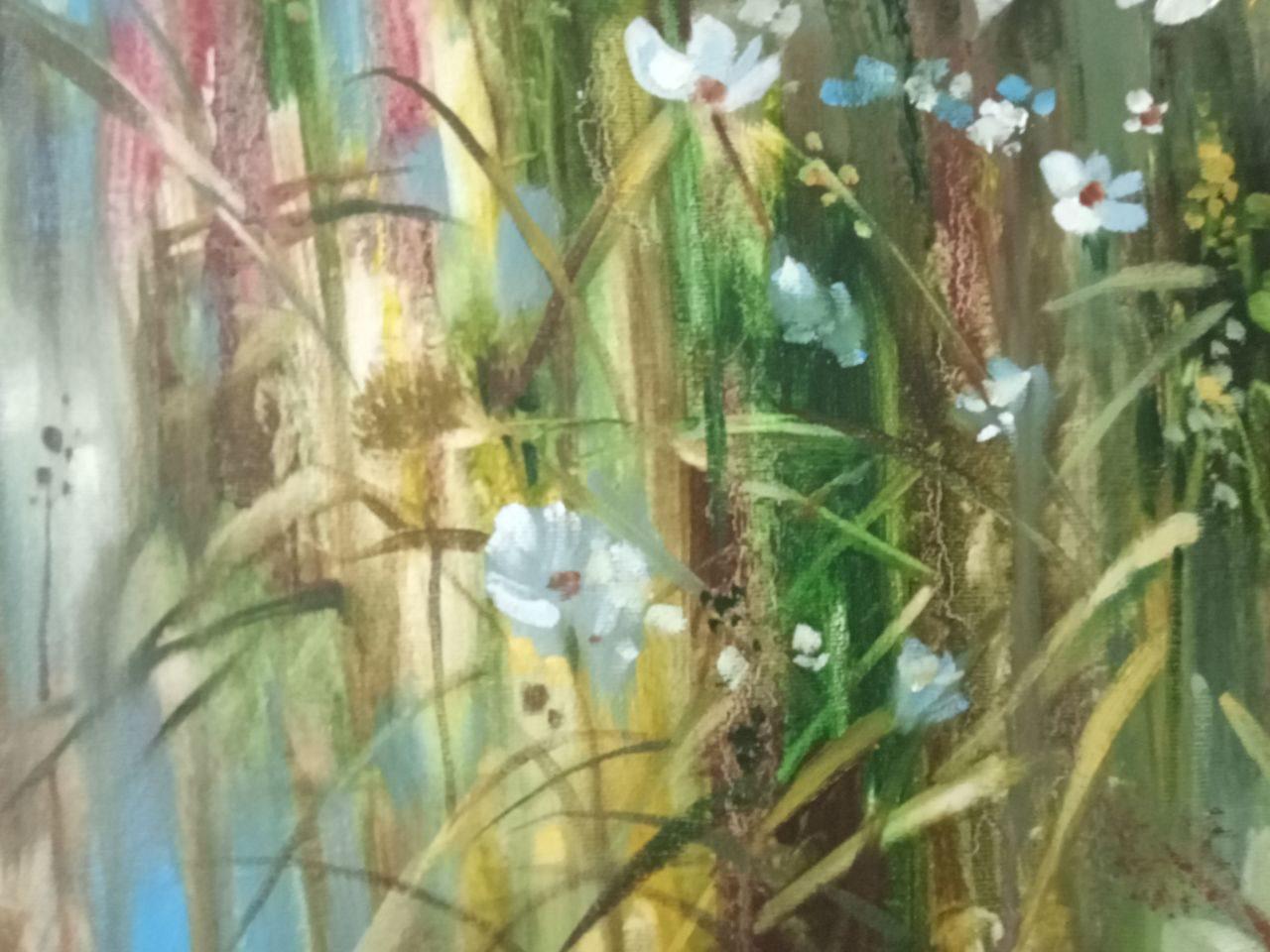 Source, Flowers, Original oil Painting, Ready to Hang For Sale 1