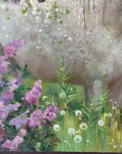 Spring, Figurative Kunst, handgefertigtes Original-Ölgemälde, hängefertig, hängefertig