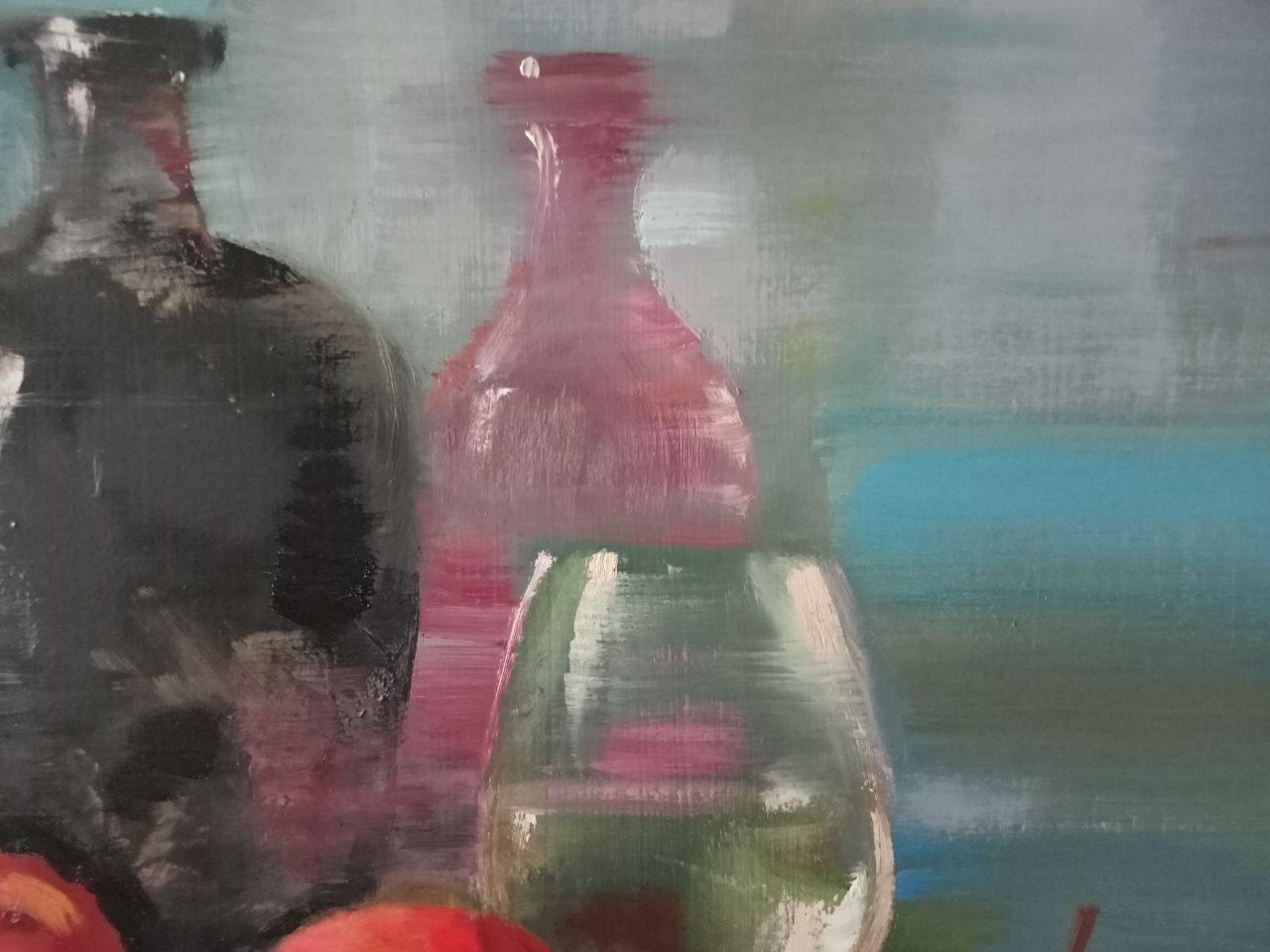 Still Life, Impressionism, Original oil Painting, Ready to Hang For Sale 1