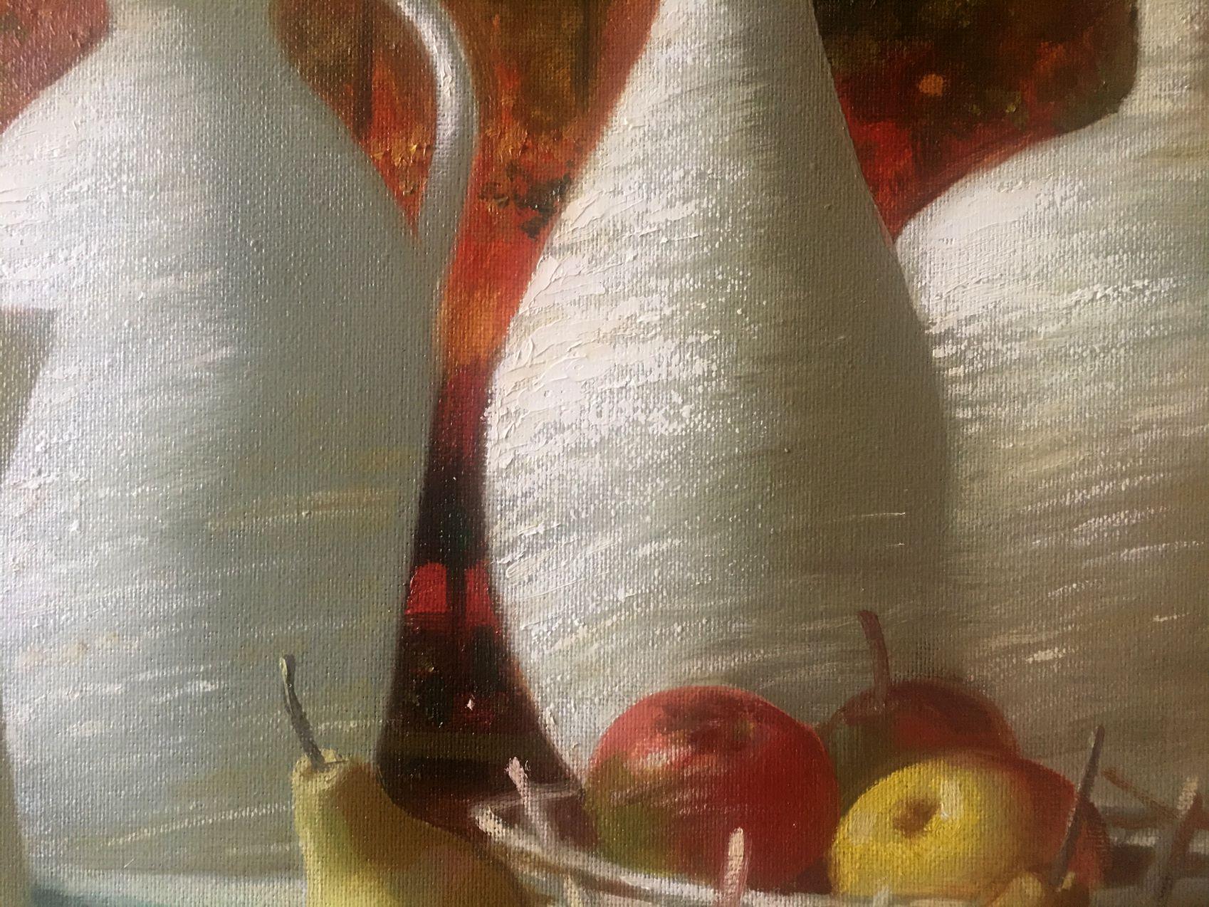 Still Life, Surrealism, Original oil Painting, Ready to Hang For Sale 2