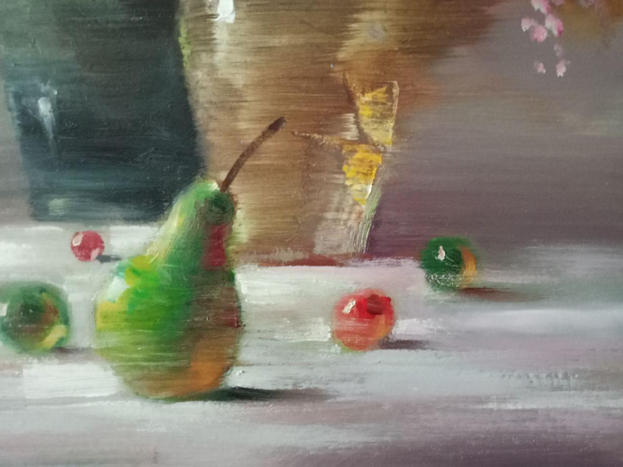 Still Life, Original oil Painting, Ready to Hang For Sale 4