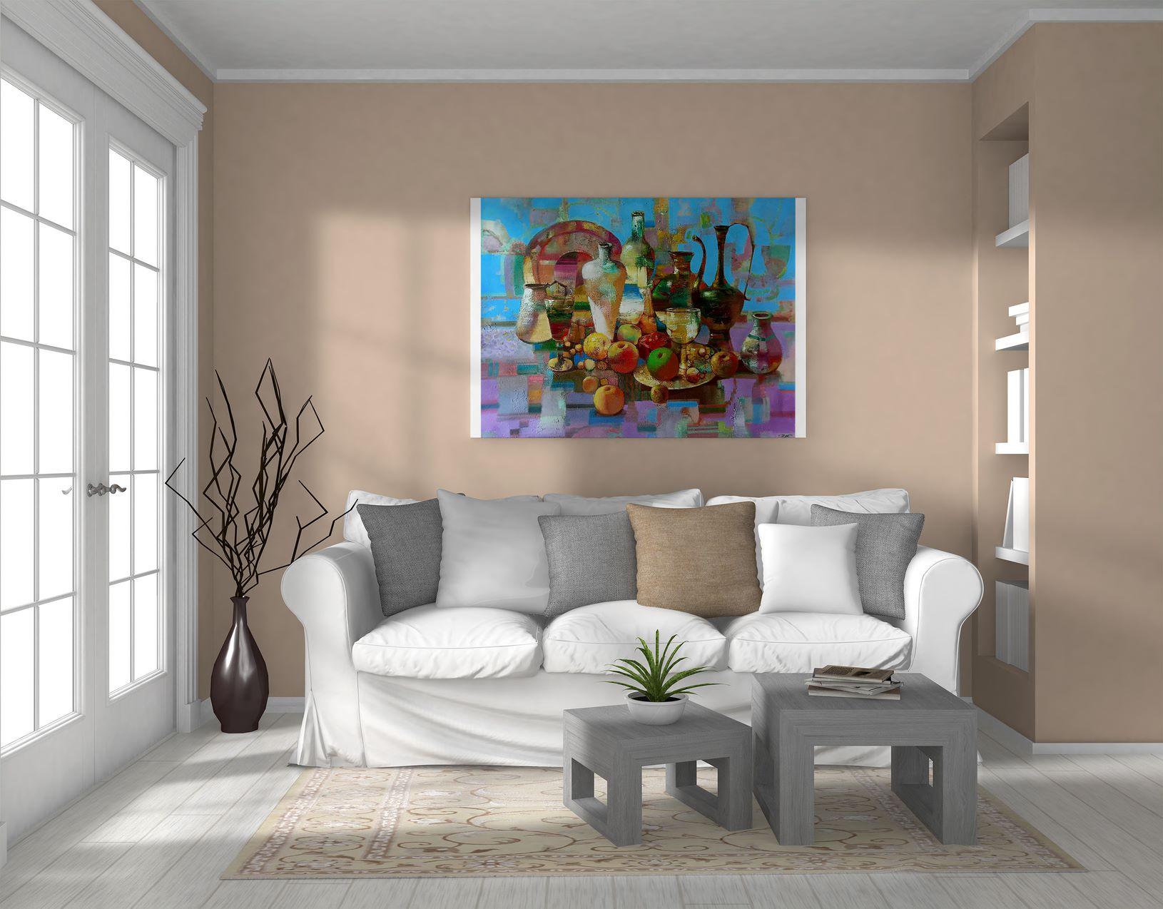 Naturaleza muerta, Obra de arte hecha a mano, Pintura al óleo original, Lista para colgar en venta 3