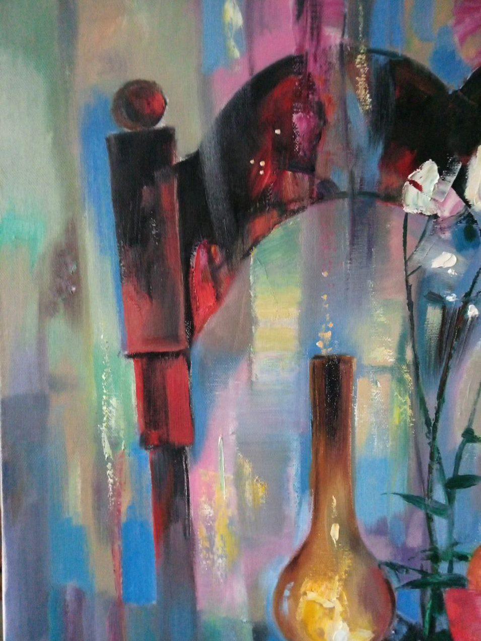 Artista: Anatoly Borisovich Tarabanov
Lavoro: Pittura a olio originale, opera d'arte fatta a mano, unica nel suo genere 
Mezzo: Olio su tela 
Anno: 2021
Stile: Arte classica
Titolo: Natura morta con lampada
Dimensioni: 35,5