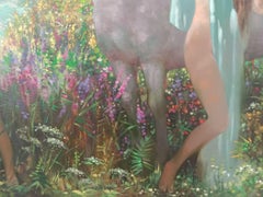 Sommer, Figurative Kunst, Original-Ölgemälde in Öl, hängefertig