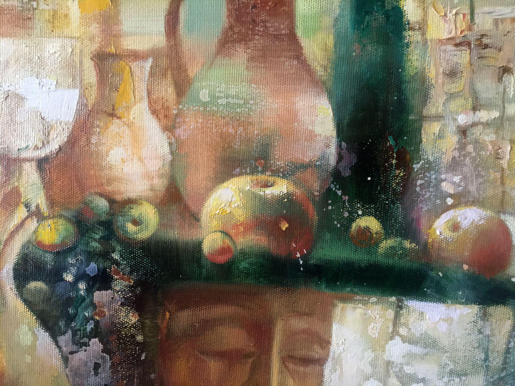 Water Carrier, Portrait, Still Life, Original oil Painting, Ready to Hang - Brown Portrait Painting by Anatoly Tarabanov