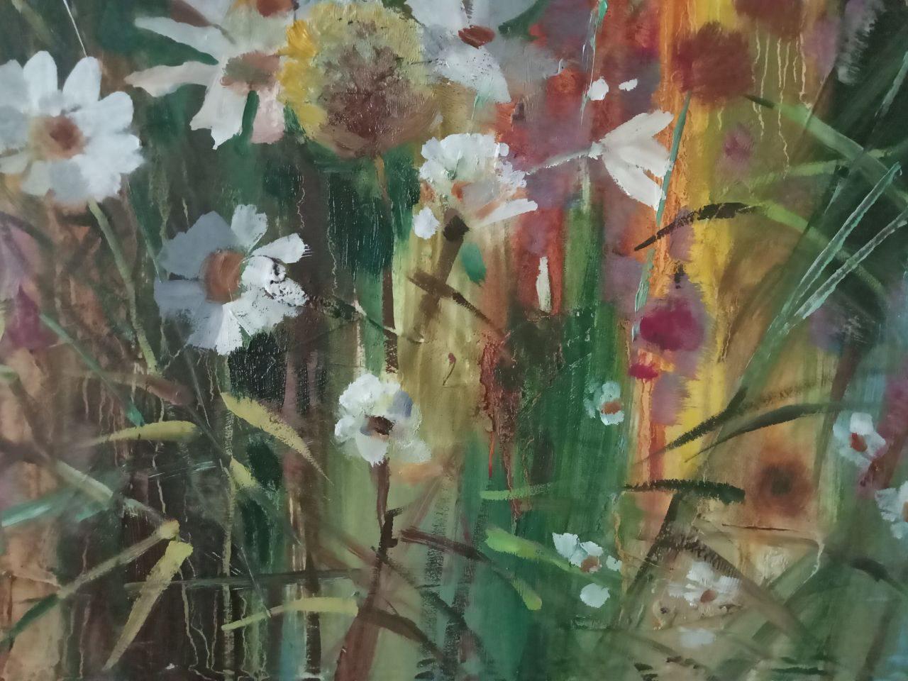 Wild Flowers, Original oil Painting, Ready to Hang 3