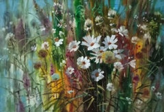 Wild Flowers, Original oil Painting, Ready to Hang
