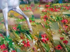 Vento nella criniera, Cavallo, Pittura ad olio originale, pronta da appendere