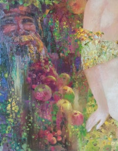 Yarilo, Figurative Art, Handmade Original oil Painting, Ready to Hang