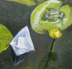 Un encuentro, Arte en lienzo, Pintura al óleo original, Único en su género