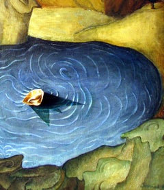 And the ship Sails, Contemporary art, Original oil Painting, One of a Kind