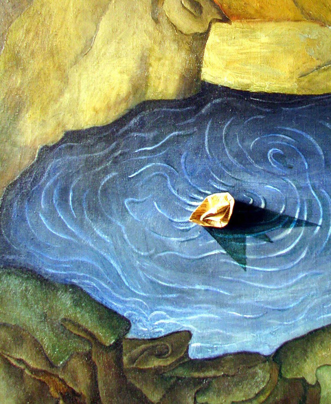 Und das Schiff segelt, Zeitgenössische Kunst, Original Ölgemälde, Einzigartig (Fotorealismus), Painting, von Anatoly Varvarov Viktorovich