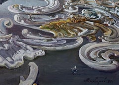 Babylon, Surrealism Original oil Painting, One of a Kind