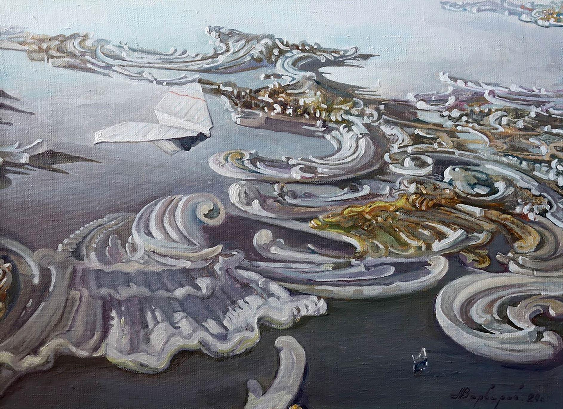 Landscape Painting Anatoly Varvarov Viktorovich - Peinture à l'huile originale Babylon, unique en son genre