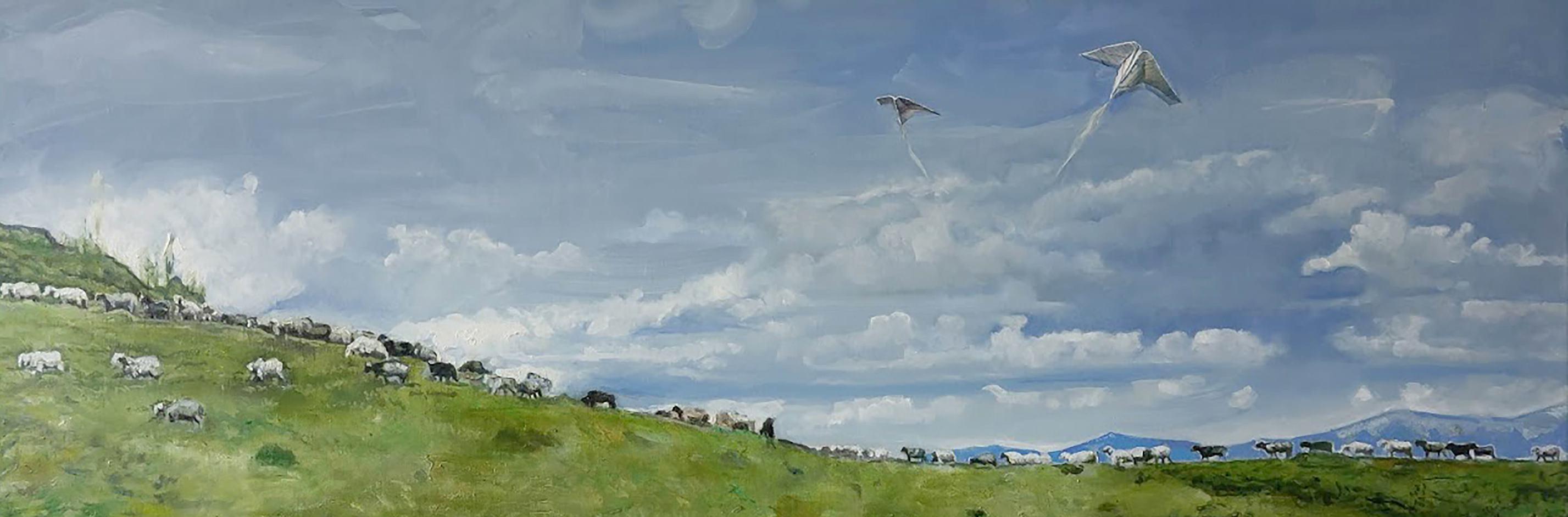 Anatoly Varvarov Viktorovich Landscape Painting - Big Walk, Landscape, Original oil Painting, One of a Kind
