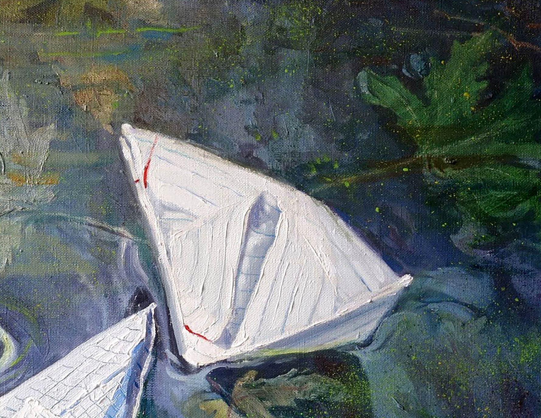 Cellula con righello, Arte su tela, Pittura ad olio originale, Unica nel suo genere - Painting Fotorealista di Anatoly Varvarov Viktorovich