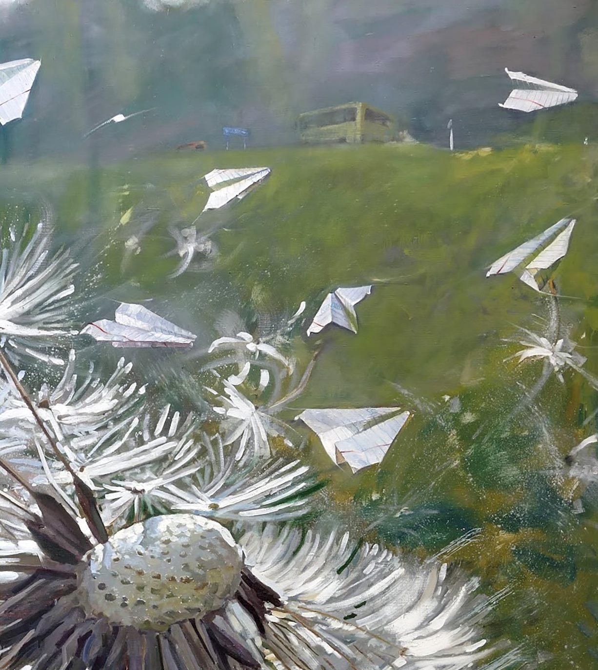 dandelion oil painting