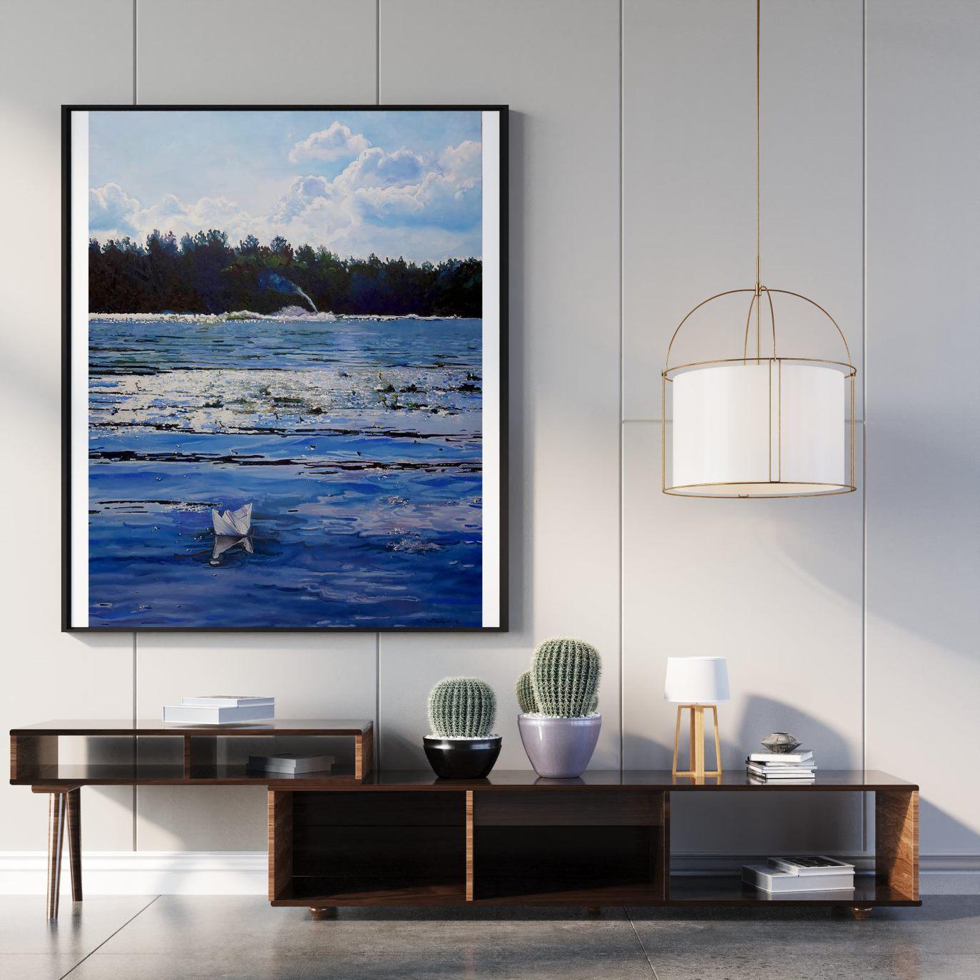 Ogni cosa ha il suo tempo Paesaggio Impressionismo Pittura ad olio originale in vendita 2