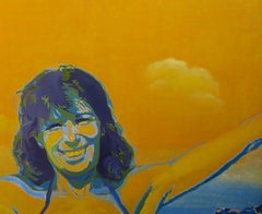 Higher than Clouds Portrait Contemporary art Original oil Painting One of a Kind