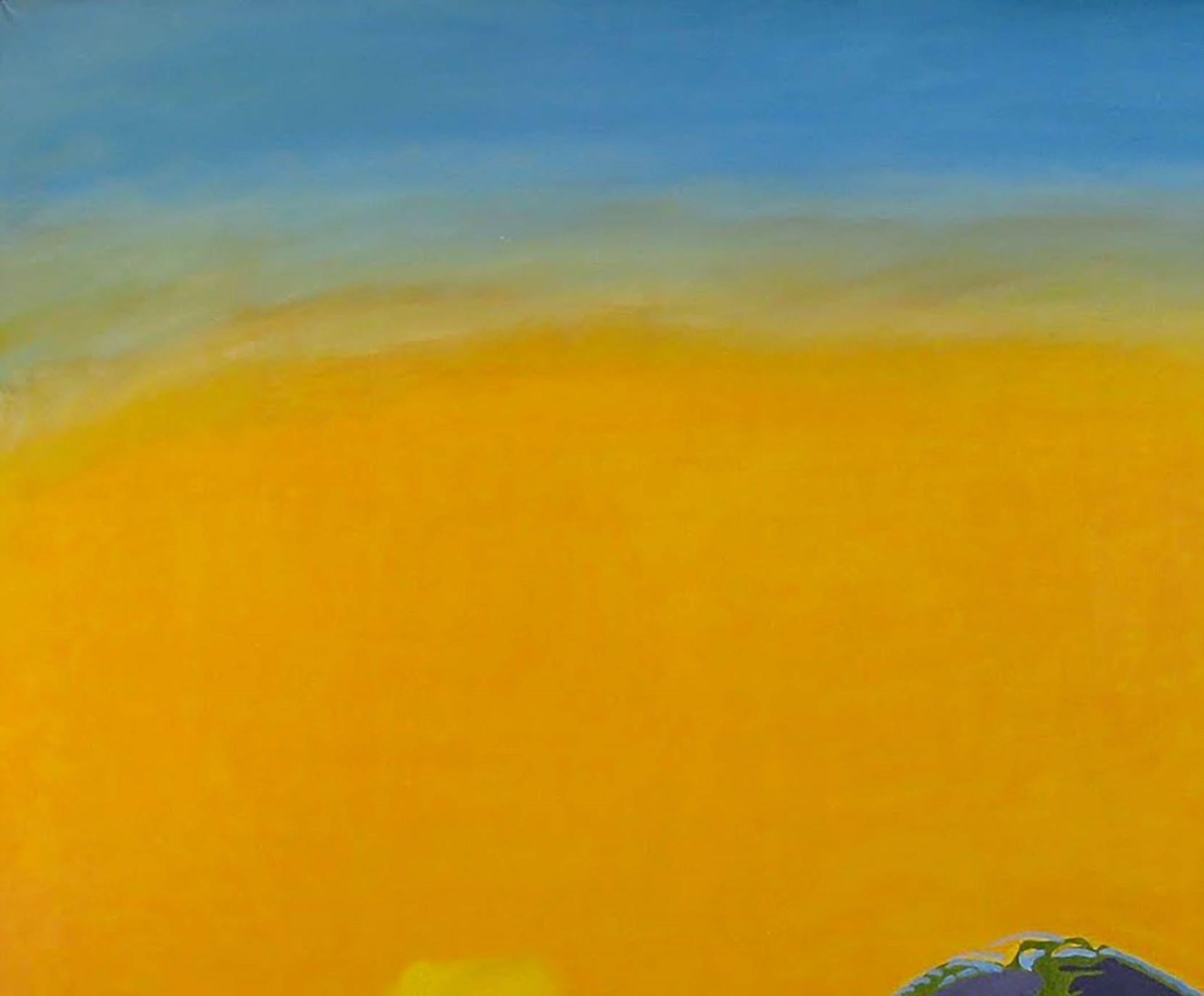 Höher als die Wolken Porträt Zeitgenössische Kunst Original Ölgemälde One of a Kind (Orange), Portrait Painting, von Anatoly Varvarov Viktorovich