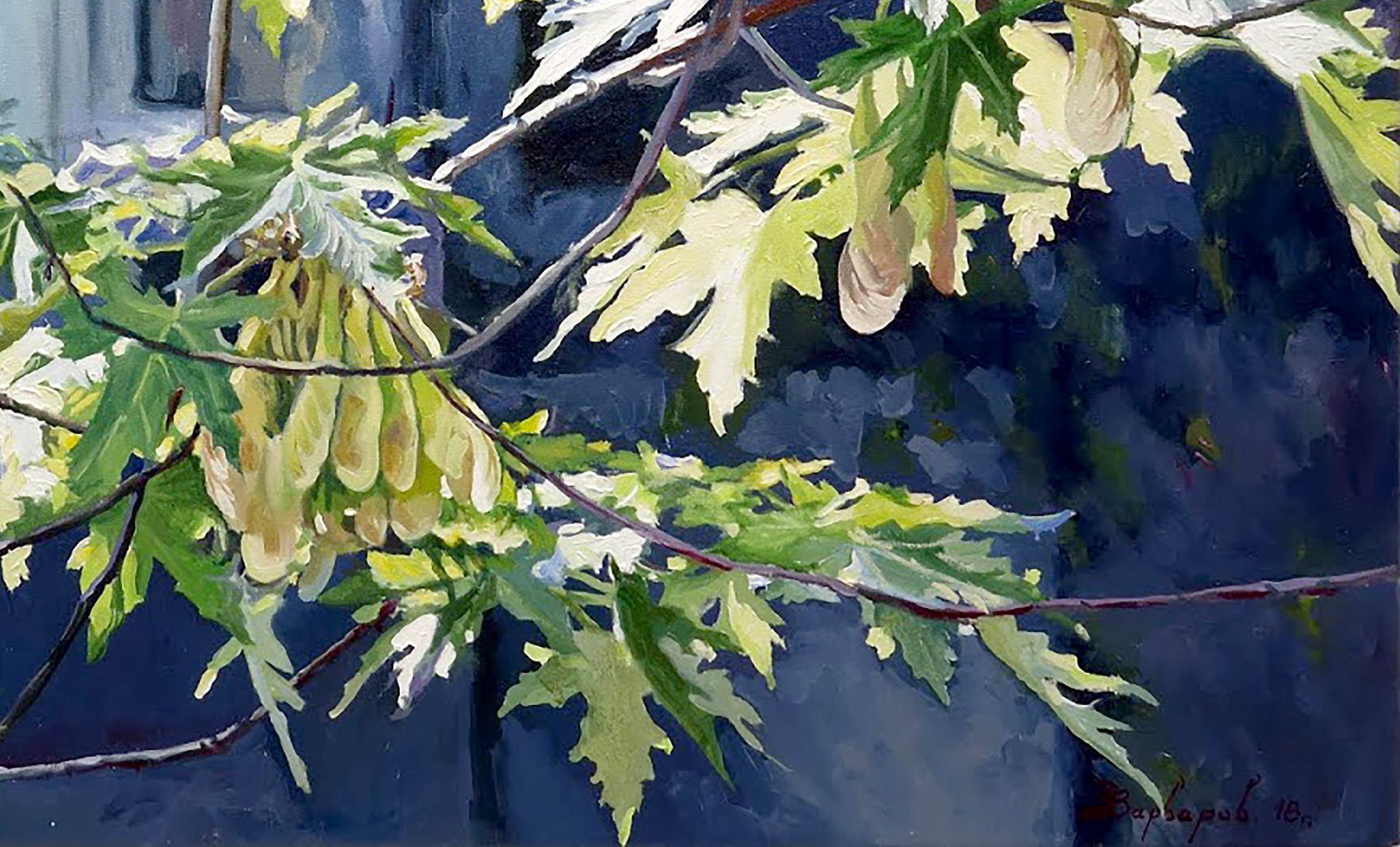 Acero, Pittura ad olio originale, Pezzo unico - Painting di Anatoly Varvarov Viktorovich