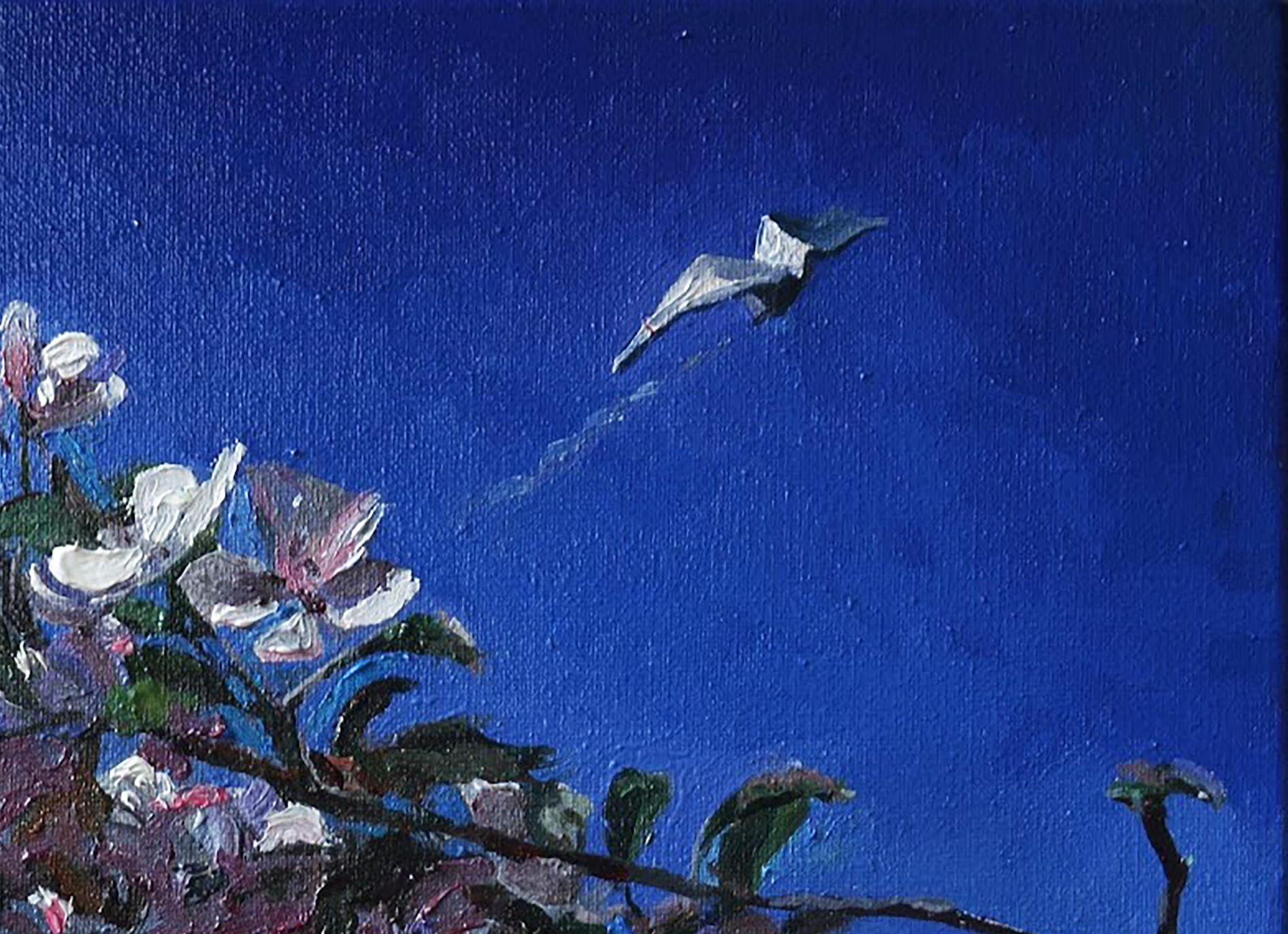 Maggio, Cielo, Impressionismo Pittura ad olio originale, Pezzo unico - Painting Fotorealista di Anatoly Varvarov Viktorovich