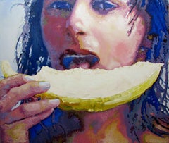 Melon, Original oil Painting, One of a Kind