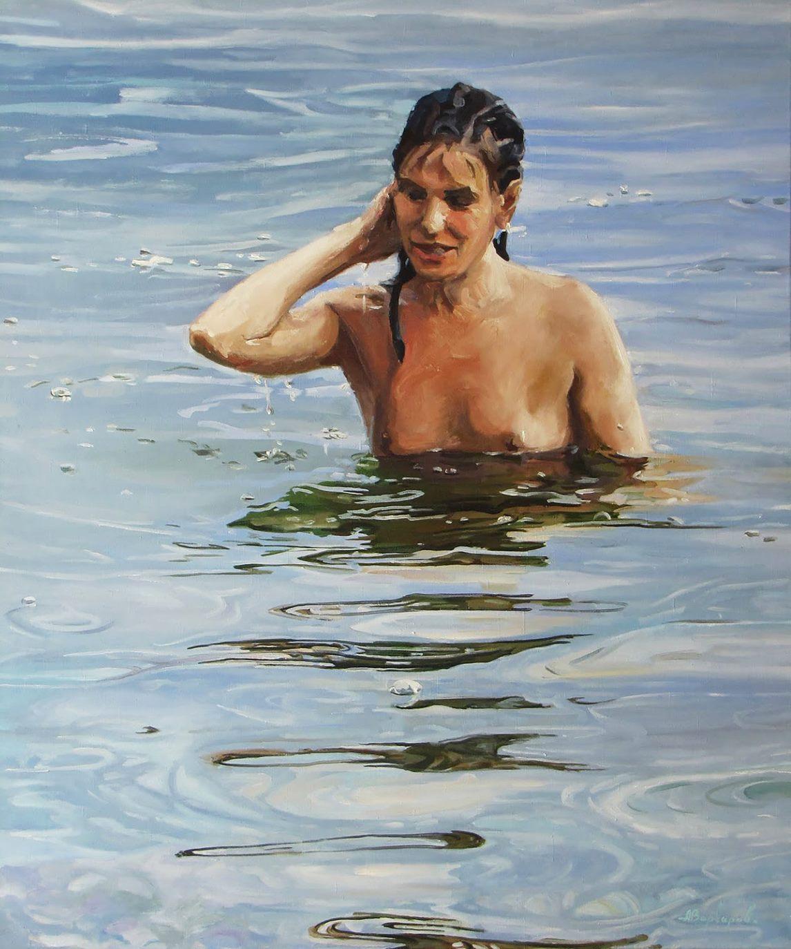 Nessi, Figurative, Nude, Original oil Painting, One of a Kind