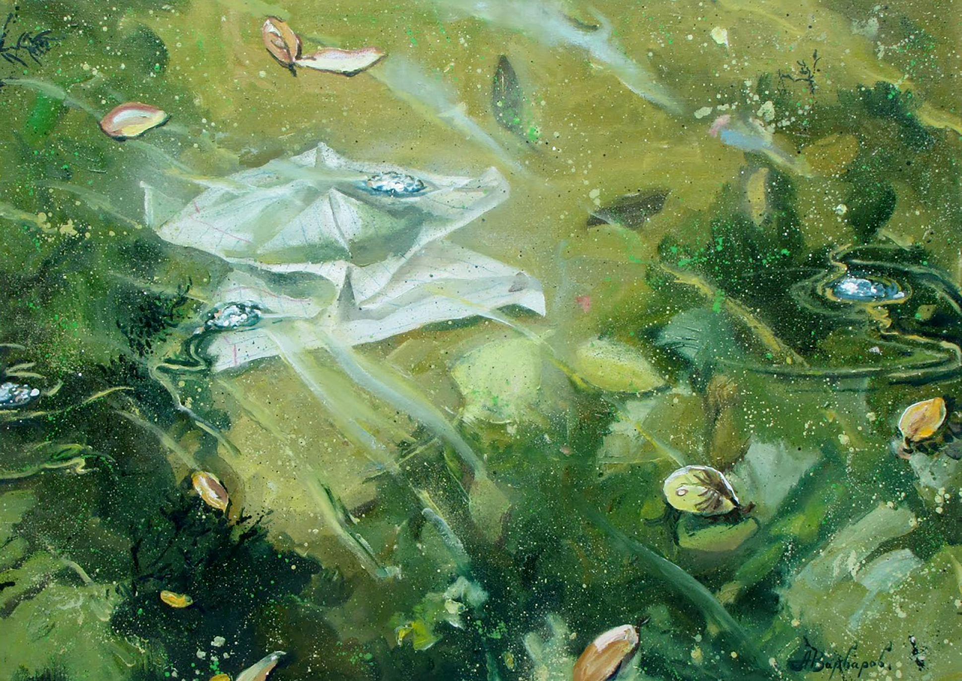 Secrets of the Deep, Original oil Painting, One of a Kind