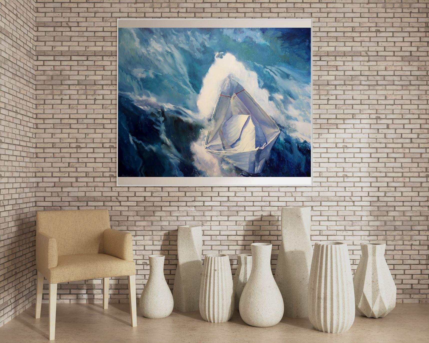 Storm, Canvas Art, Original oil Painting, One of a Kind For Sale 3