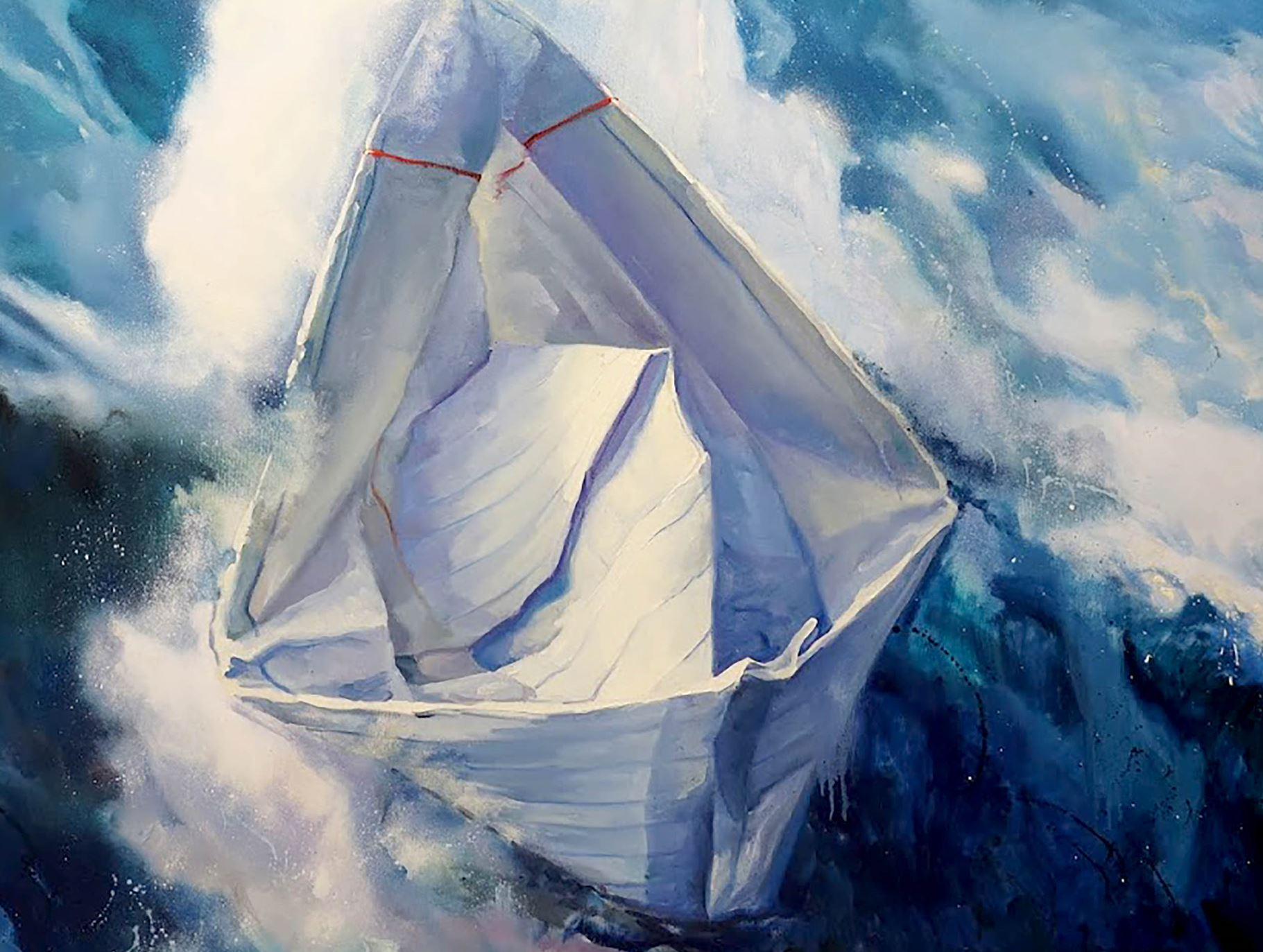 Storm, Art, peinture à l'huile originale, unique en son genre - Painting de Anatoly Varvarov Viktorovich