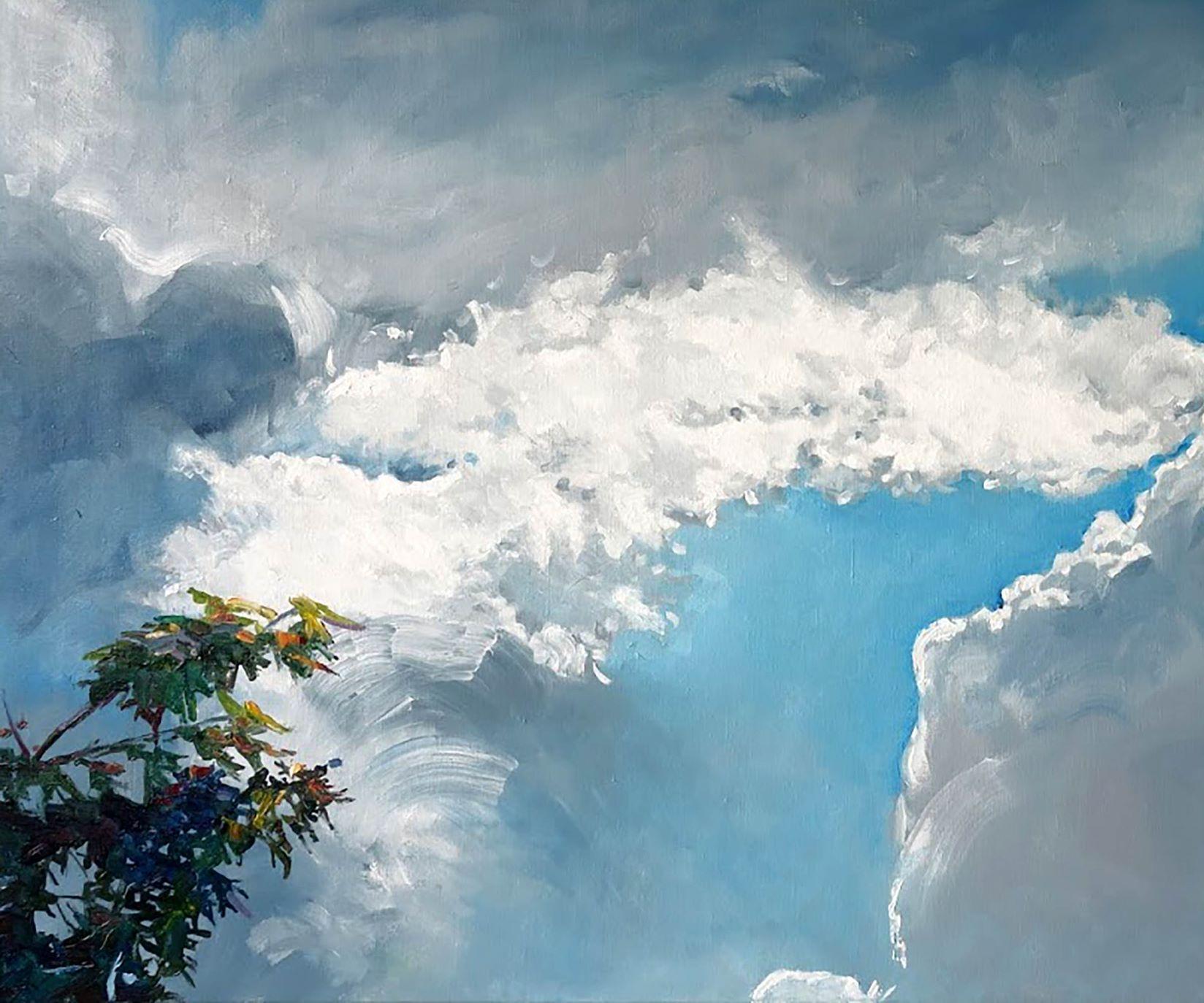 To a Meeting, Sky, Landscape Original Ölgemälde, Unikat, Großformatiges Original-Ölgemälde (Impressionismus), Painting, von Anatoly Varvarov Viktorovich