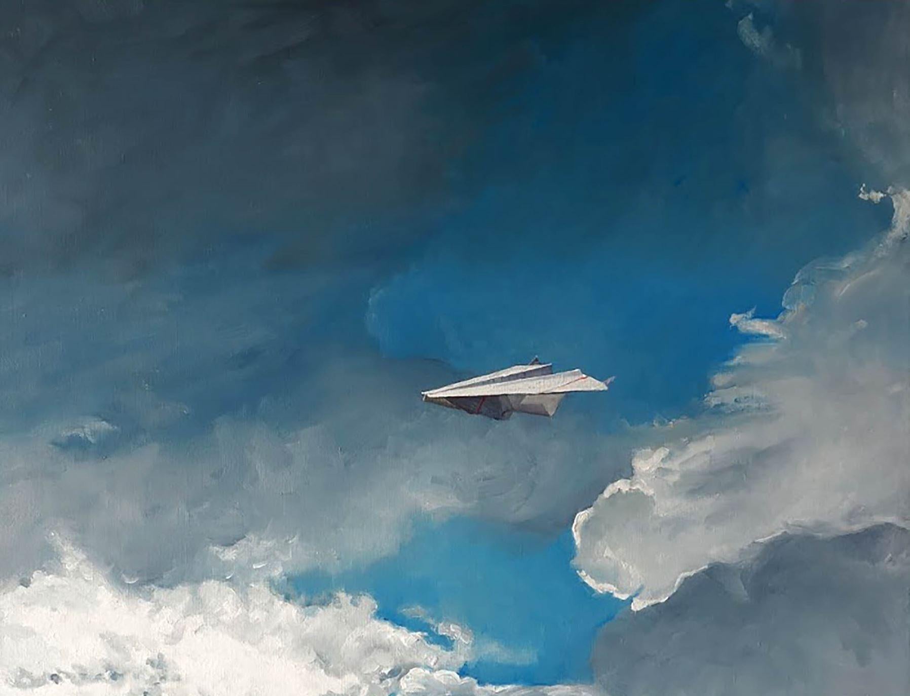 To a Meeting, Sky, Original Ölgemälde, Unikat, Großformatiges Originalgemälde (Grau), Landscape Painting, von Anatoly Varvarov Viktorovich