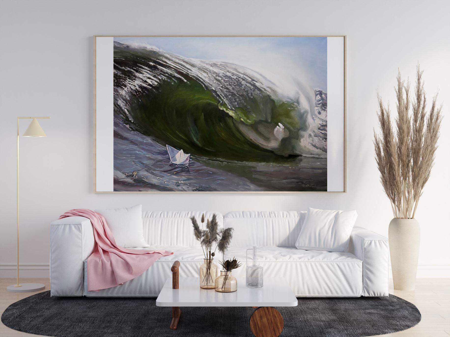 Wave, Sea, Coastal, Original oil Painting, One of a Kind For Sale 3