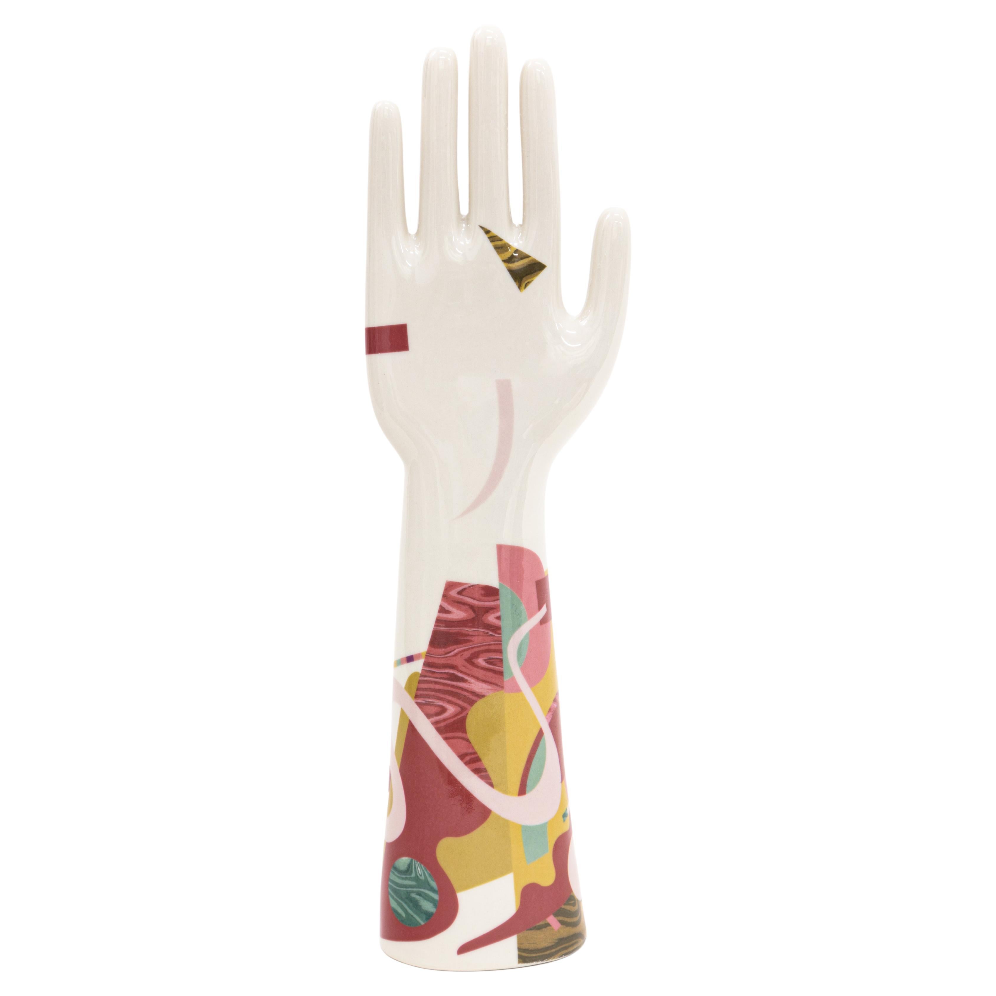 Anatomica, Porzellanhand mit Alchimiedekoration von Vito Nesta im Angebot