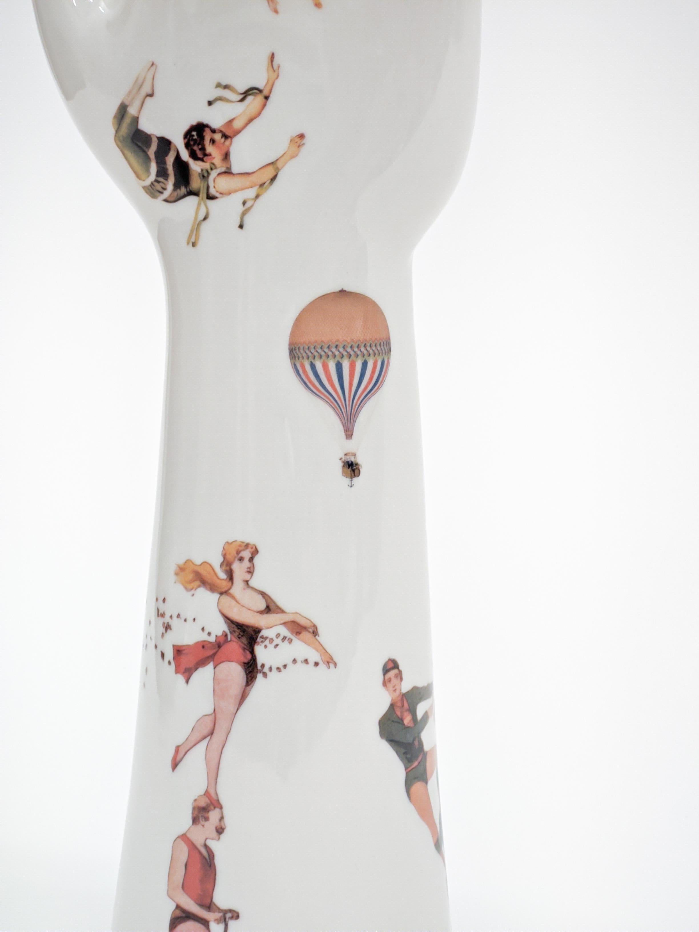 Italian Anatomica, Porcelain Hand with Circus Artists Decoration by Vito Nesta For Sale