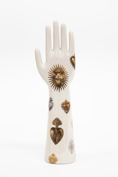 Anatomica, Porcelain Hand with Ex-Voto Decoration by Vito Nesta