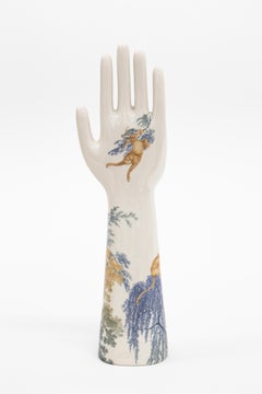Anatomica, Porcelain Hand with Galtaji Decoration by Vito Nesta