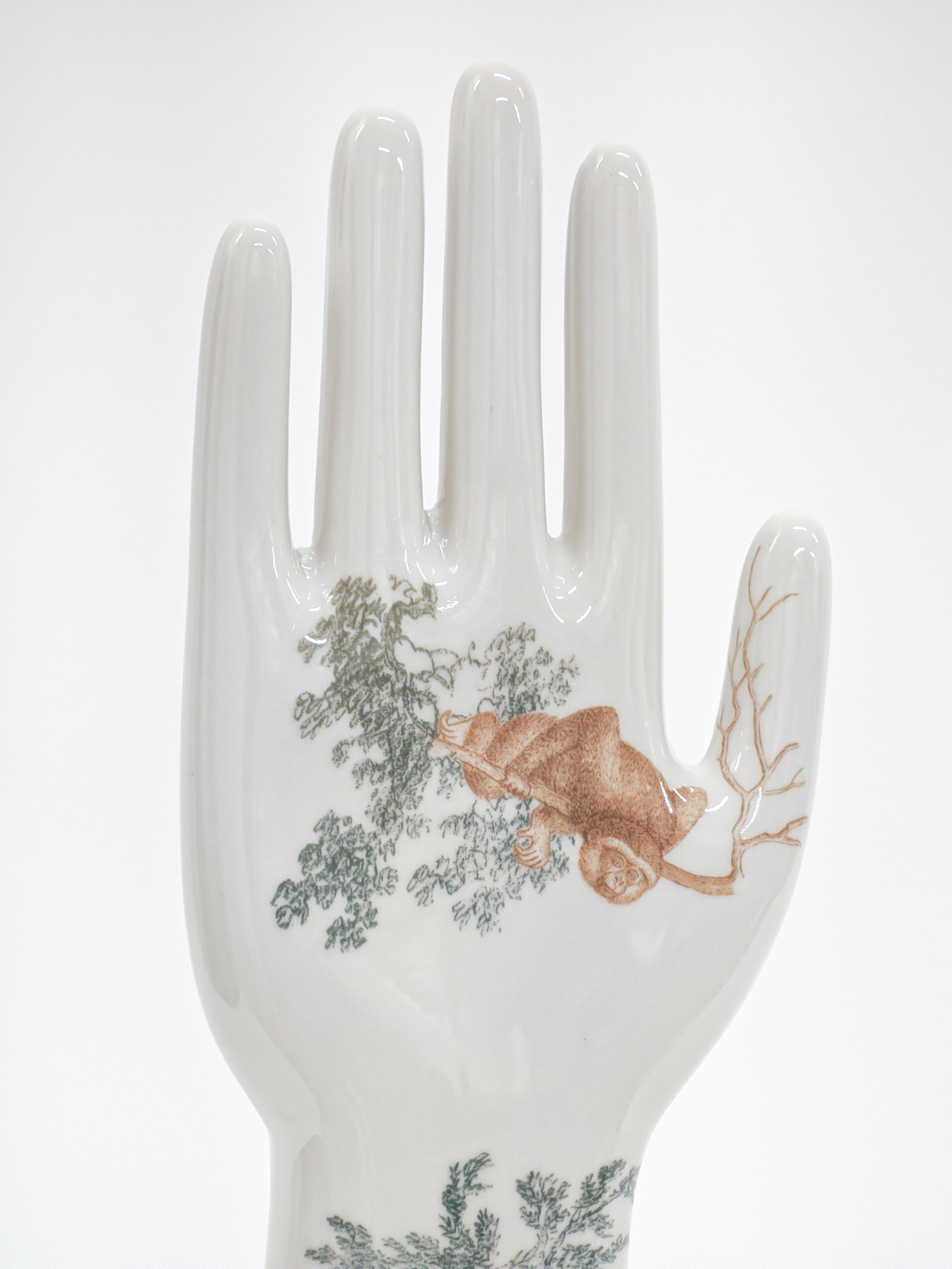 Anatomica, Porcelain Hand with Galtaji Decoration by Vito Nesta For Sale 1