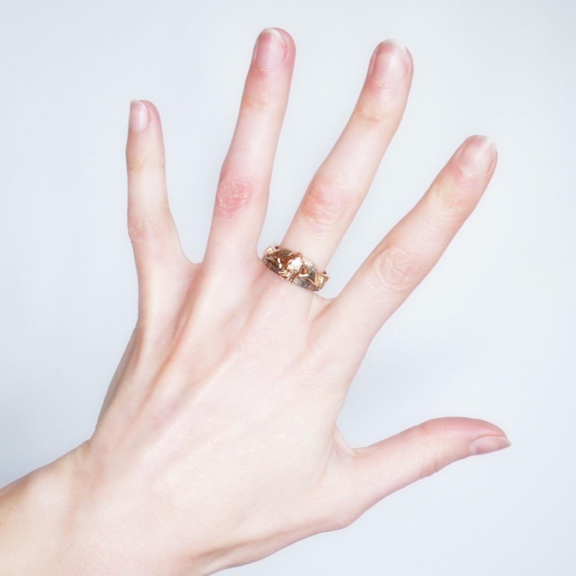 Anatomical Heart & Claddagh Ring Set in 18kt Yellow, 18kt White & 18kt Rose Gold In New Condition In Melbourne, Vic