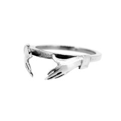 Anatomical Heart & Claddagh Ring Set in 9kt White & 9kt Rose Gold