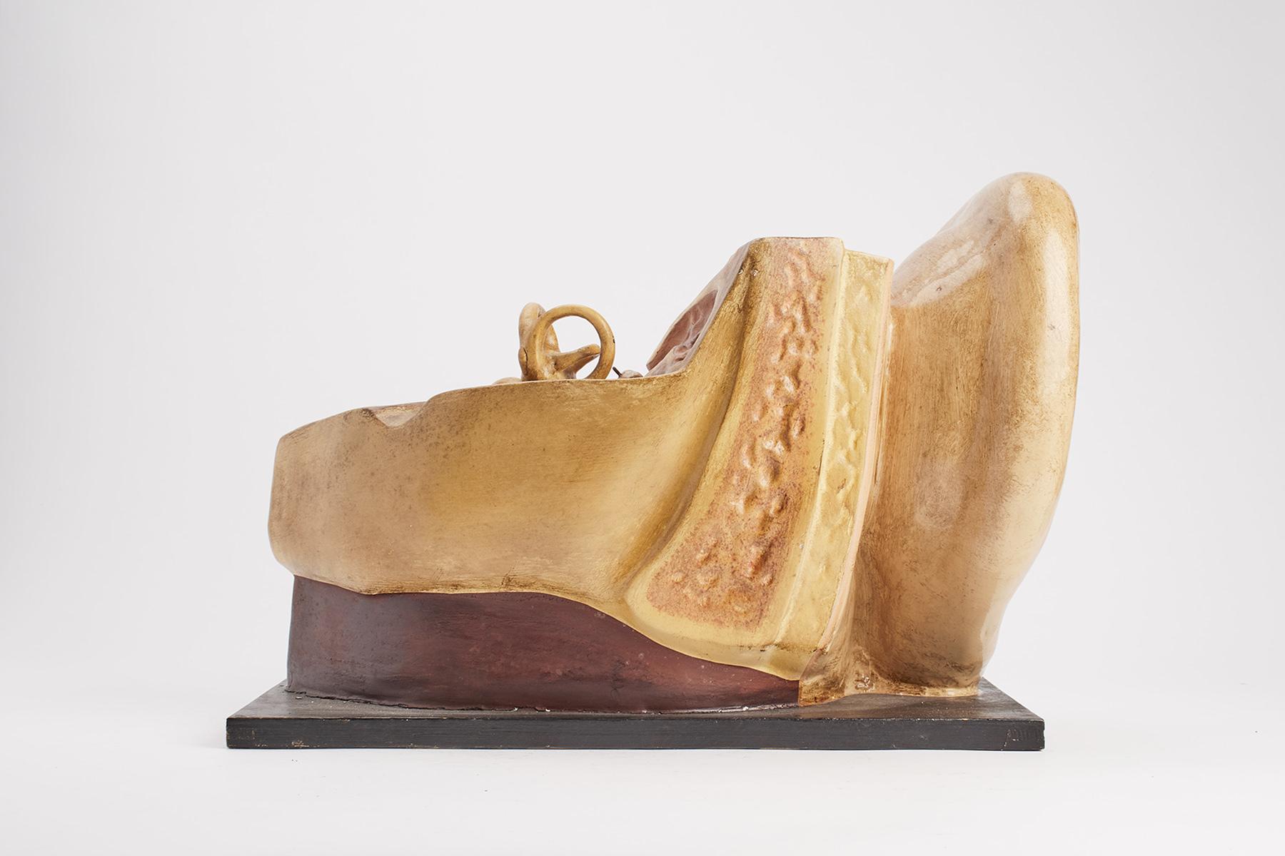 Anatomisches Modell: ein äußeres und inneres Ohr, Dresden, Deutschland 1920. (Gips) im Angebot